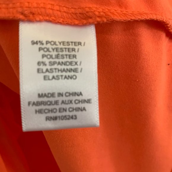 Bobeau Nordstrom Cross Back Top ¾ Dolman Sleeve Coral Orange Size 1X NEW - Picture 7 of 7